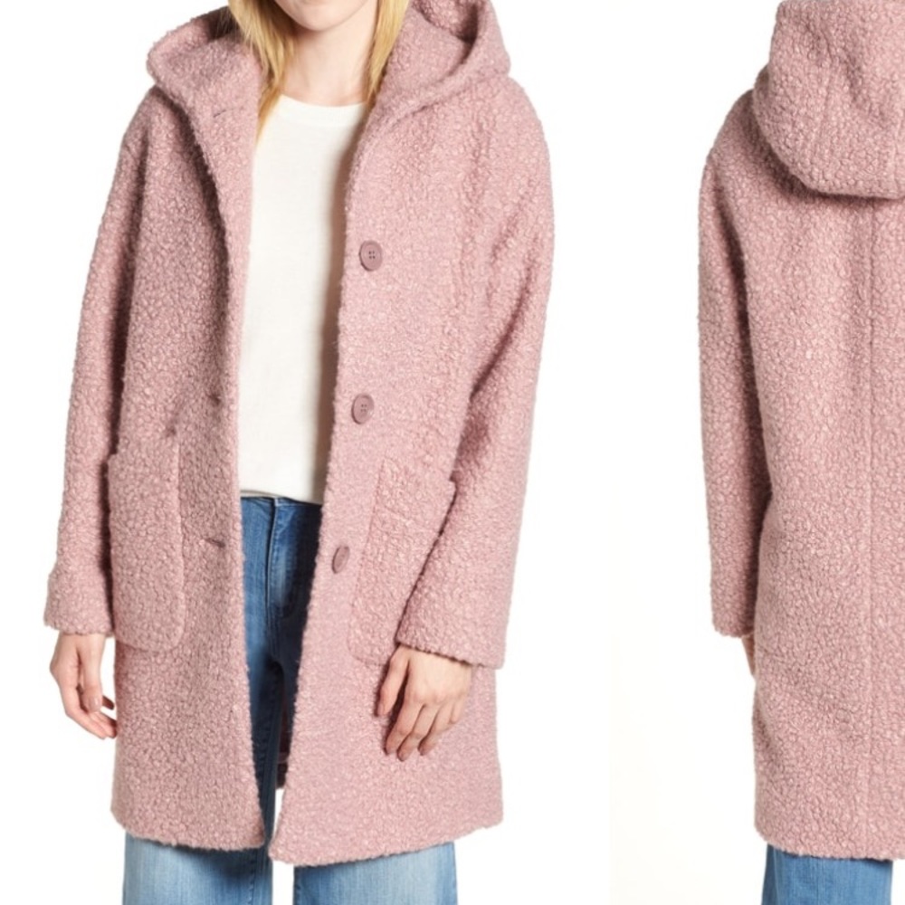 Halogen Hooded Coat in Mauve